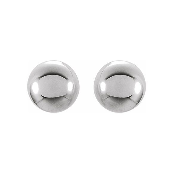 3mm 14K White Gold Hollow Ball Screw Back Stud Earrings